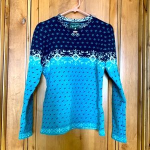 Woolrich turquoise ski sweater